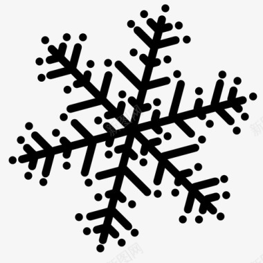 雪花蓝底冬天雪花圣诞节冬天图标图标