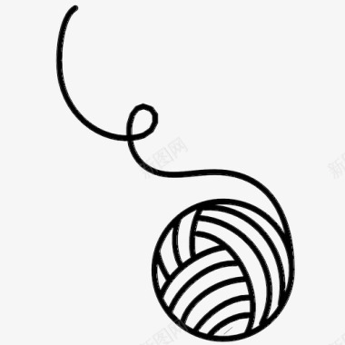 热汽球毛线球游戏线图标图标