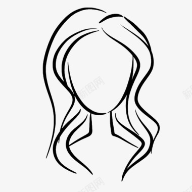 运动装美女女孩发型美女脸蛋图标图标