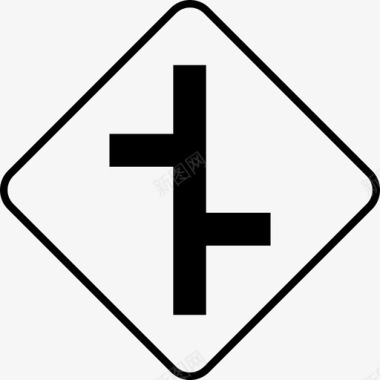 路口道路交叉路口标志图标图标