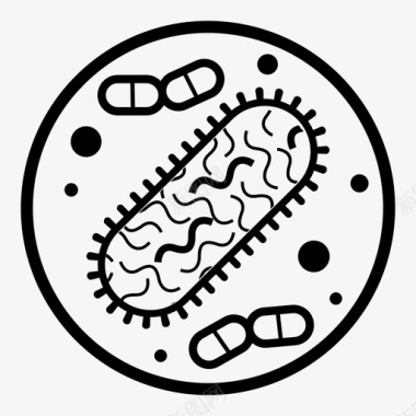 小生物细菌微生物培养皿图标图标