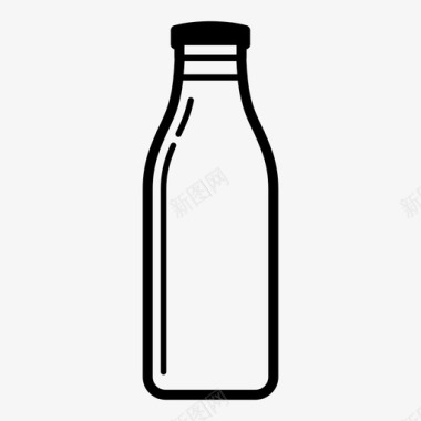 玻璃洞奶瓶奶制品饮料图标图标