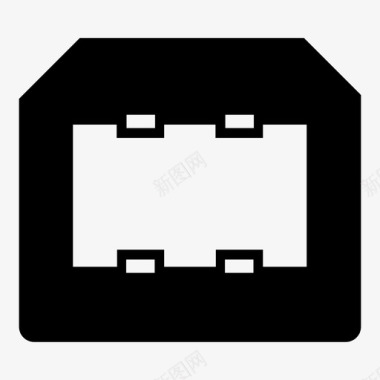 矢量连接器usbb型连接器电缆连接图标图标