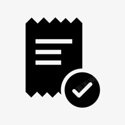 财务收据已付款发票收据图标高清图片