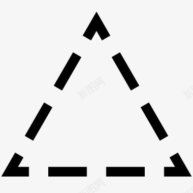 几何图形素材虚线三角形图形几何图形图标图标