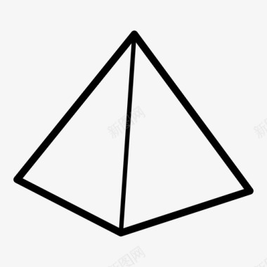三维金字塔埃及几何体图标图标