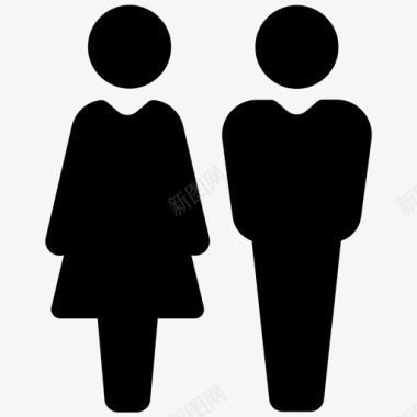 女性图标性别夫妻女性性别图标图标