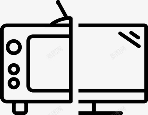 复古工具箱电视节目lcd新的图标图标