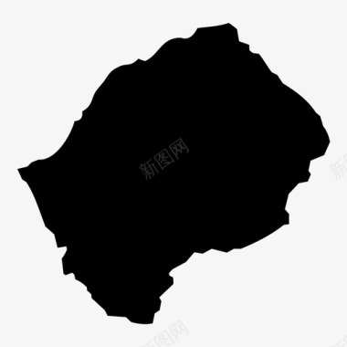 非洲拼图地图莱索托非洲地理图标图标