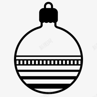 圣诞节日装饰圣诞饰品球灯泡图标图标