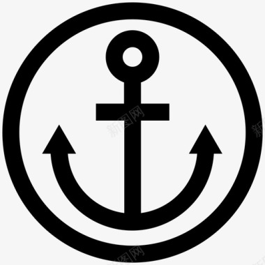 船锚海军船图标图标