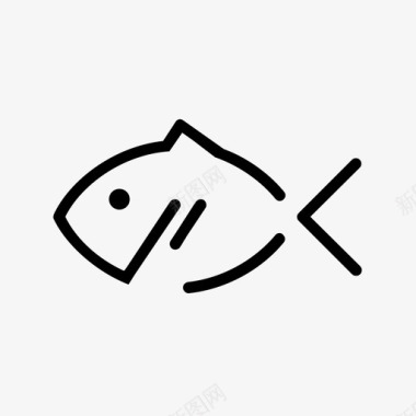 抽象鱼抽象线条图标图标