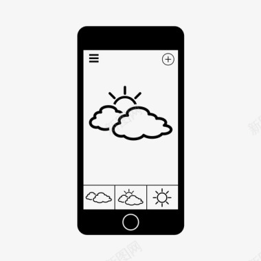 手机当当应用移动天气应用程序智能手机图标图标