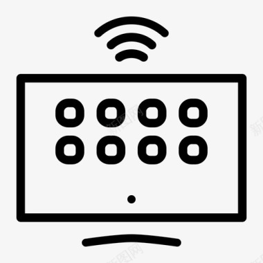 智能电视应用程序连接图标图标