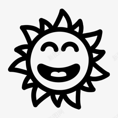 笑太阳快乐微笑图标图标