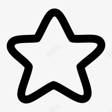星星轮廓卡通儿童图标图标