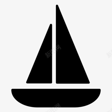 帆船海洋海上图标图标
