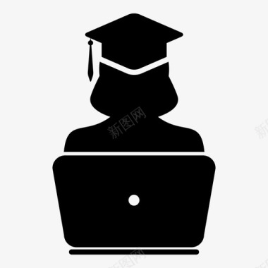 学生帽子毕业图标图标