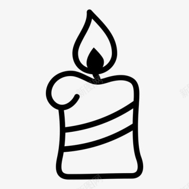 蜡烛庆祝圣诞蜡烛图标图标
