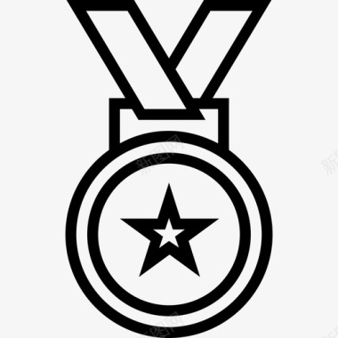 运动会标志明星奖章成就职位奖章图标图标
