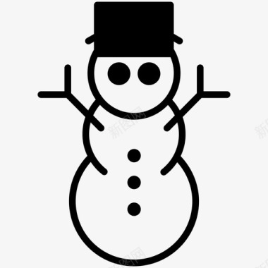 冬天的雪人雪人圣诞节冰图标图标