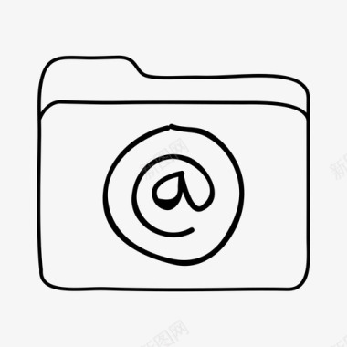 电子邮件客户端文件夹电子邮件文件夹手绘文件夹图标图标