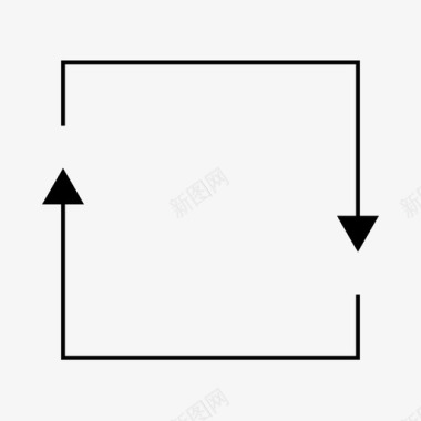 直角循环箭头方向循环箭头图标图标