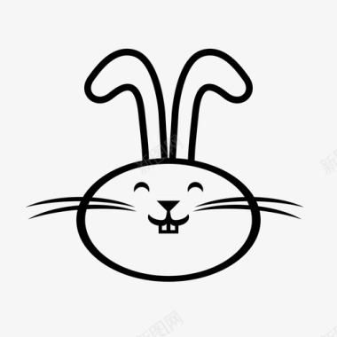 快乐小孩兔子可爱快乐图标图标