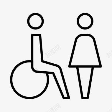 残疾妇女残疾人人图标图标
