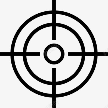 狙击手瞄准十字准星瞄准聚焦图标图标