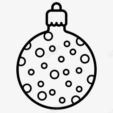圣诞饰品球灯泡图标图标