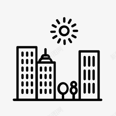 建筑与城市建筑物城市城市景观图标图标