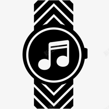 时间流逝智能手表时钟音乐图标图标