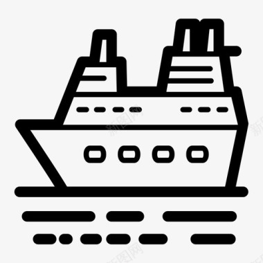 游轮船旅游图标图标