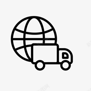 箱子全球配送箱子客户图标图标