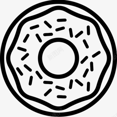 甜甜圈甜点食物图标图标
