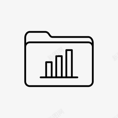 条形素材条形图文件夹分析文件夹条形图图标图标