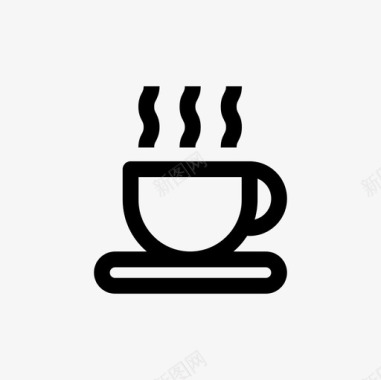 茶杯咖啡咖啡休息图标图标