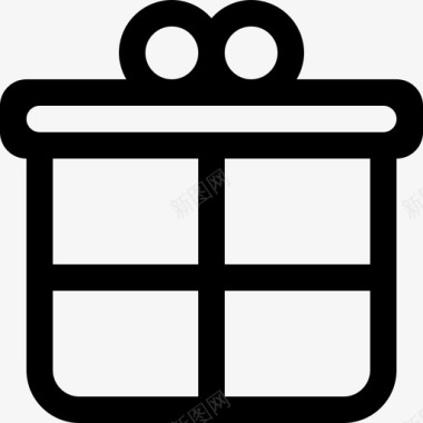 礼品盒轮廓大马克杯线条直线图标图标