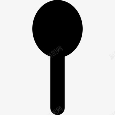 黑色轮廓形状的物体像勺子大杯子实心填充图标图标