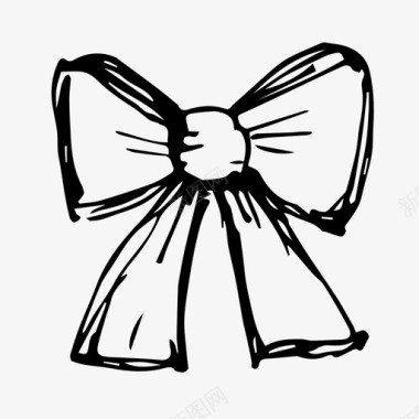 丝带蝴蝶结礼物图标图标