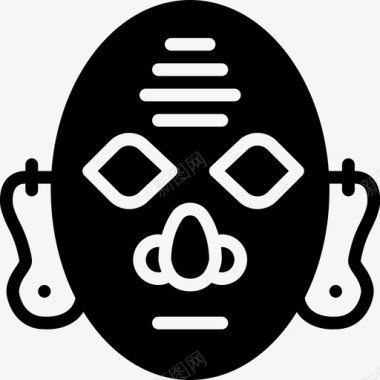 土著面具符号图标图标