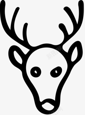 麋鹿驯鹿动物麋鹿图标图标