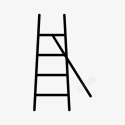 攀爬梯梯子木工梯攀爬图标高清图片