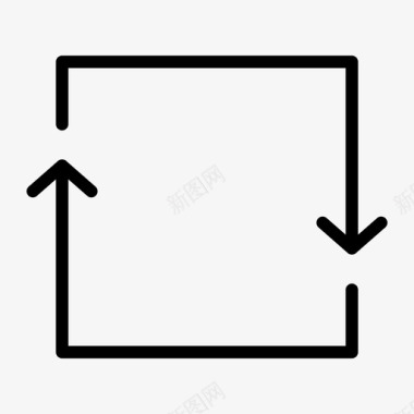 卡通循环箭头循环箭头方向移动图标图标