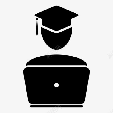 大学标志学生帽子毕业图标图标