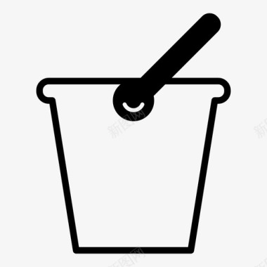 桶容器花园桶图标图标