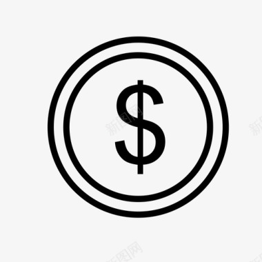 电子商务货币硬币美元图标图标