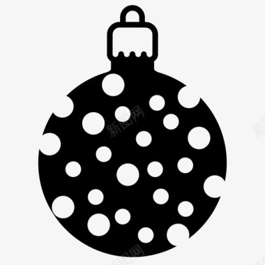 圣诞饰品球灯泡图标图标