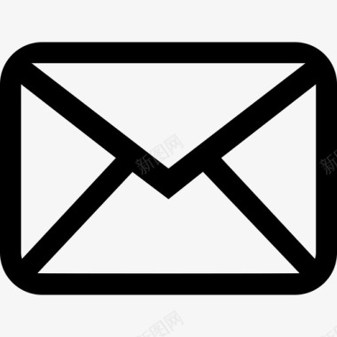电子邮件封闭式带轮廓背面信封界面符号bigmug线线形图标图标